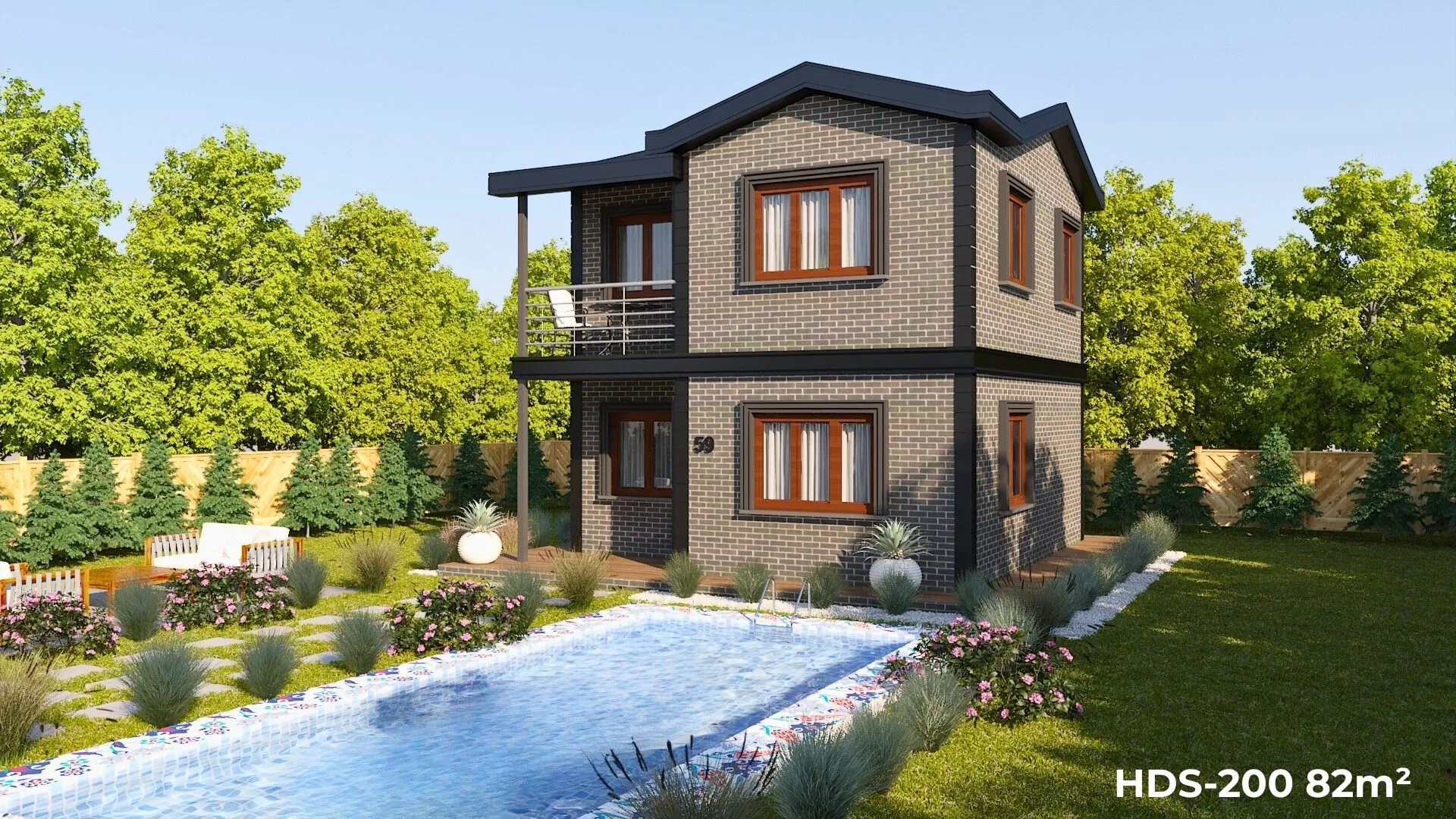 HDS-200 82 m² 2Plus1 Çelik Ev 1 | Hibrit Design