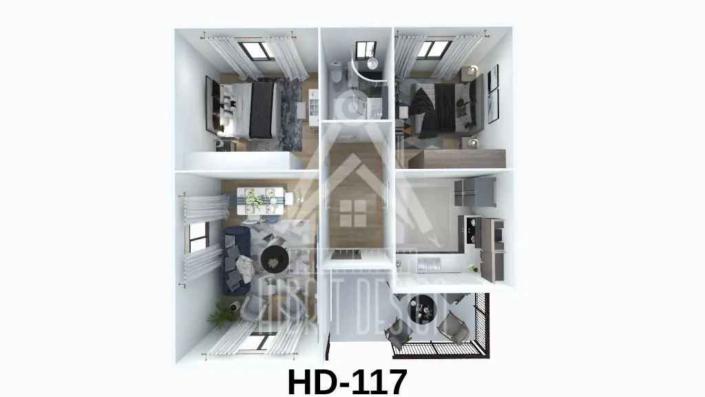 Tek Katlı Prefabrik Ev 84 m² Hibrit Design | Hibrit Design