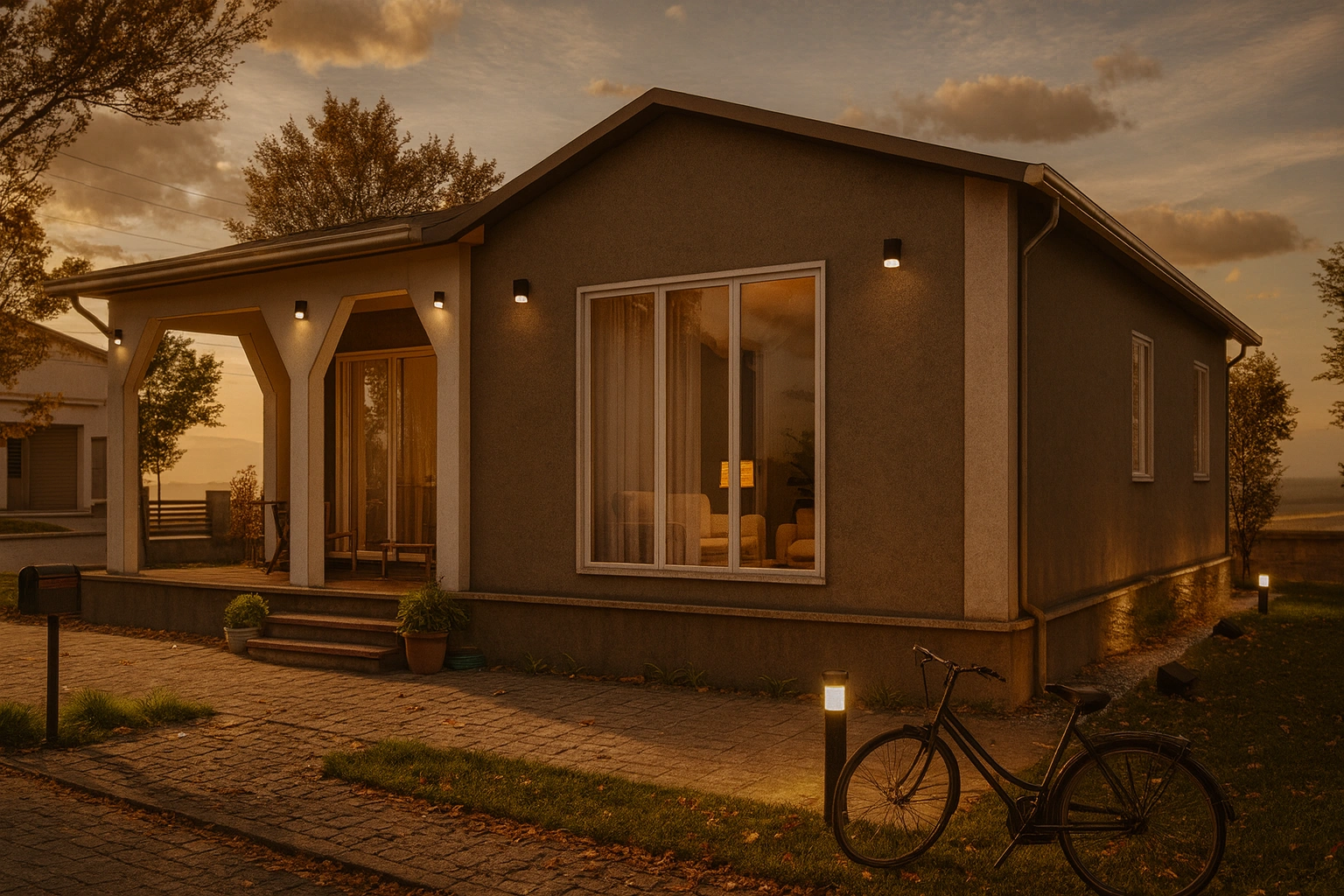 90 m² 2Plus1 Tek Katlı Çelik Ev Tekirdağ Modern Tasarim | Hibrit Design