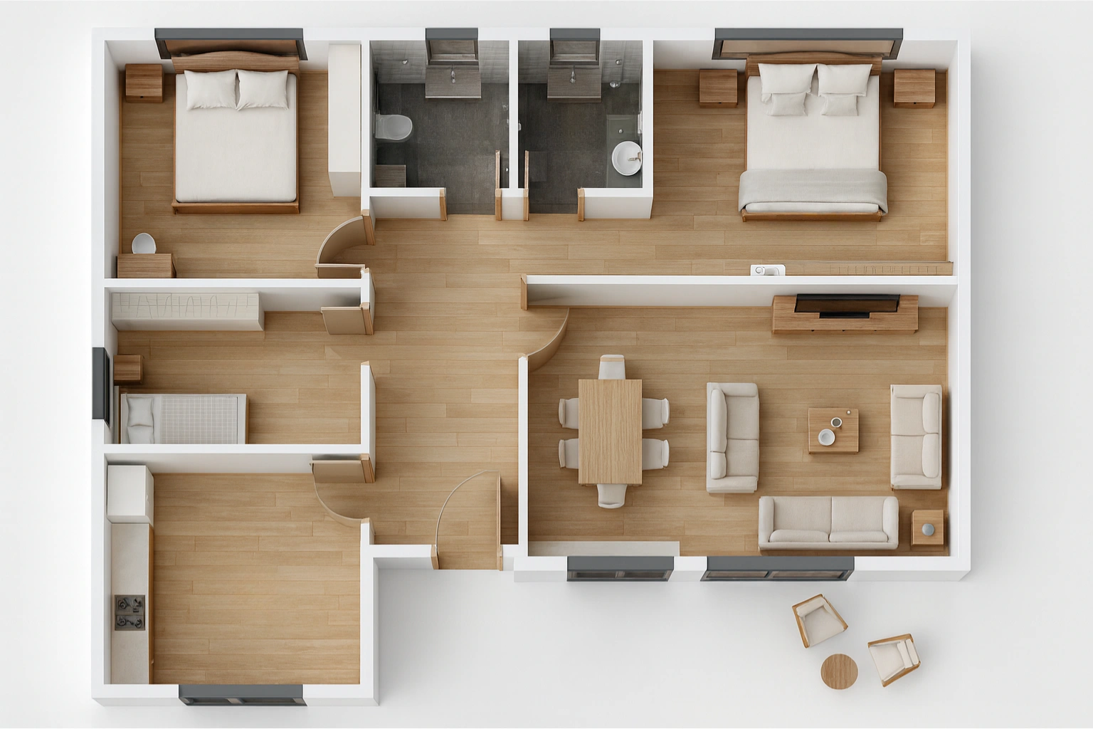 HDS-091 Tek Katlı Çelik Ev | Hibrit Design
