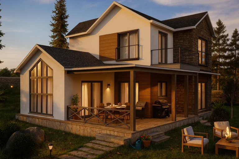 HDS-218 Iki Katli Çelik Ev Genis Pencere | Hibrit Design