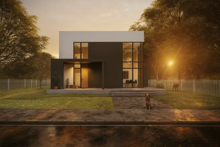 HDS-221 203 m² 4Plus1 Iki Katli Çelik Ev Modern Cephe | Hibrit Design