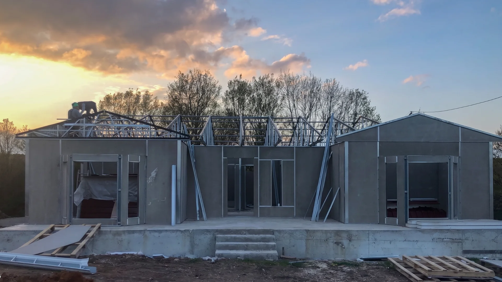 Prefabril Ev Yapim Asamasi – Prefabrik / Çelik Ev