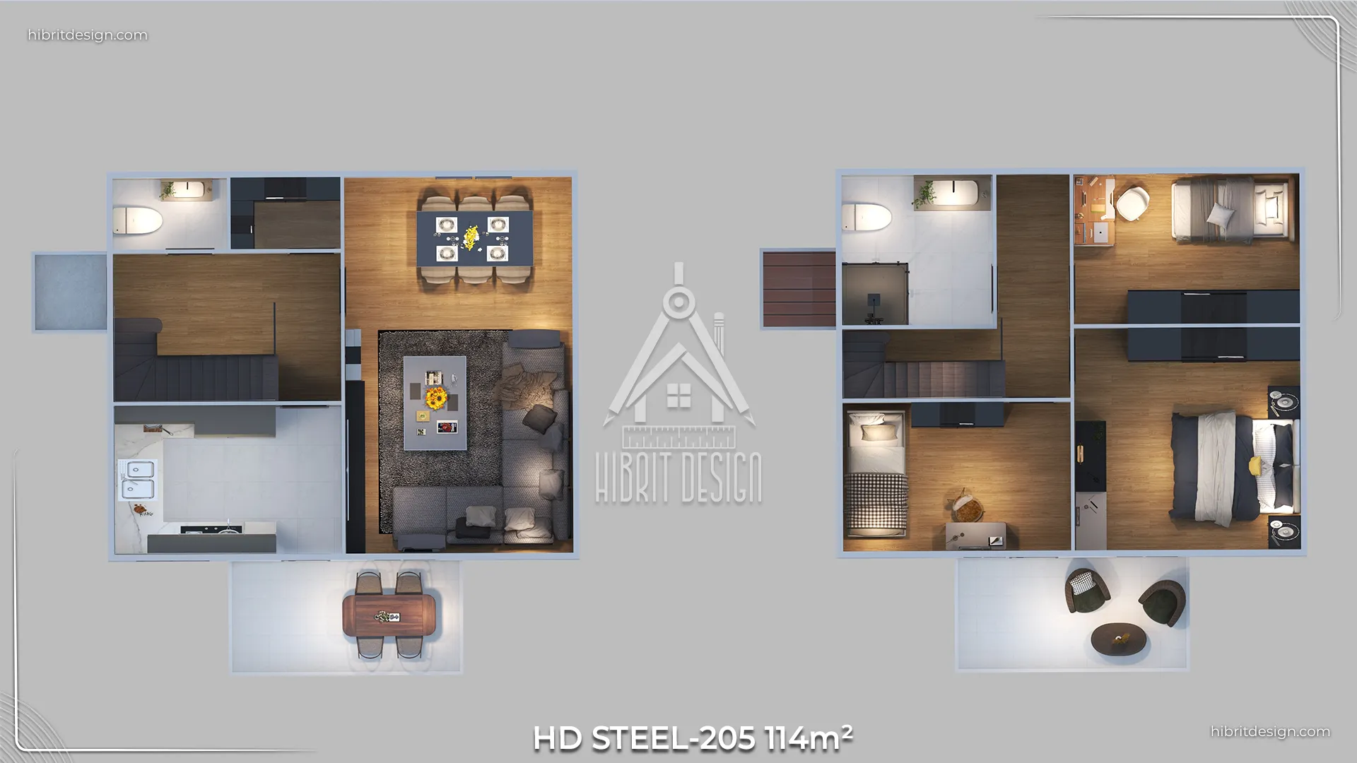 Dubleks çelik ev hd steel 205 7