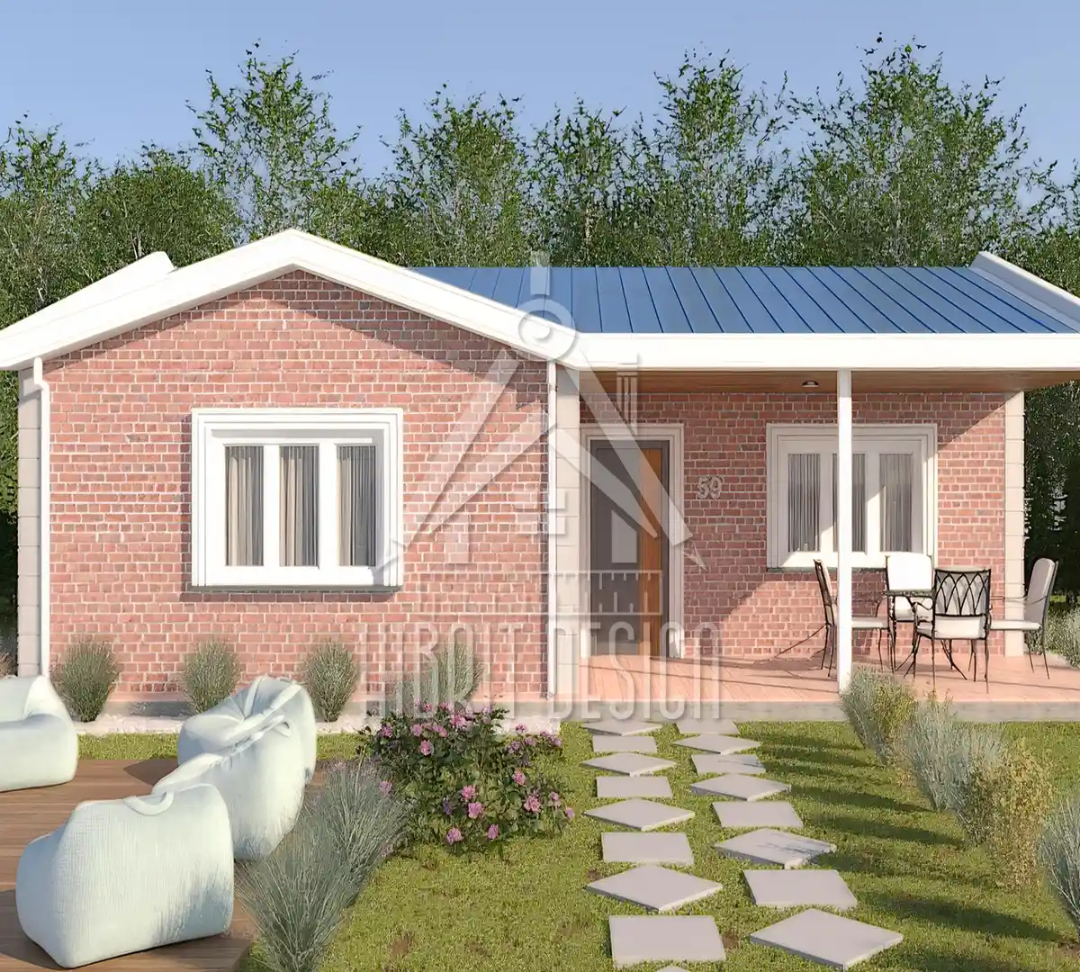 HDS-121 tek katlı çelik ev – estetik ve dayanıklı
