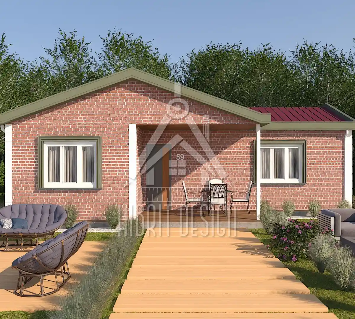 HDS-122 tek katlı çelik ev – enerji verimli ve modern