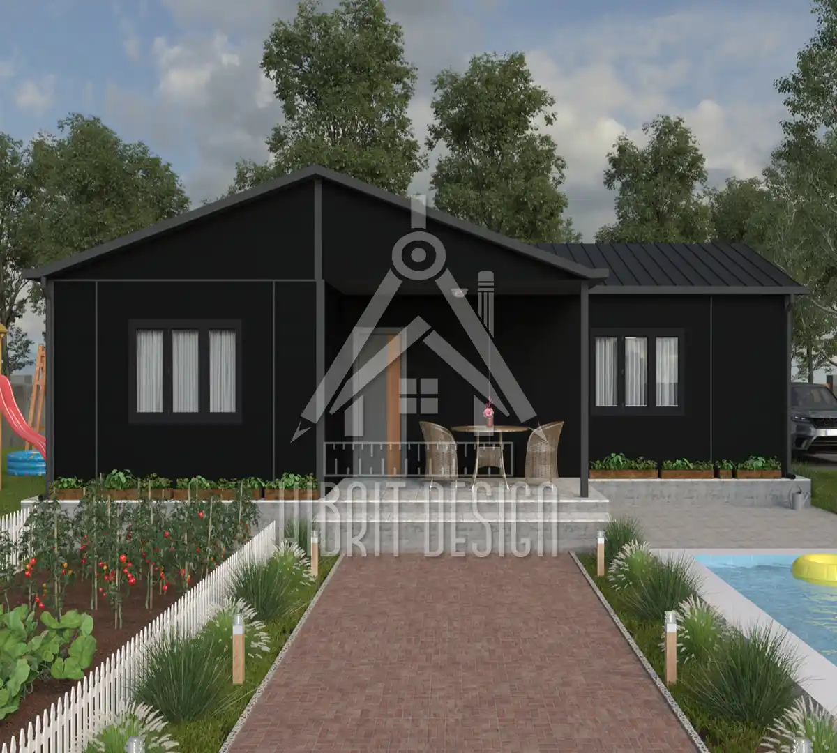 Tek katlı prefabrik ev hd 122
