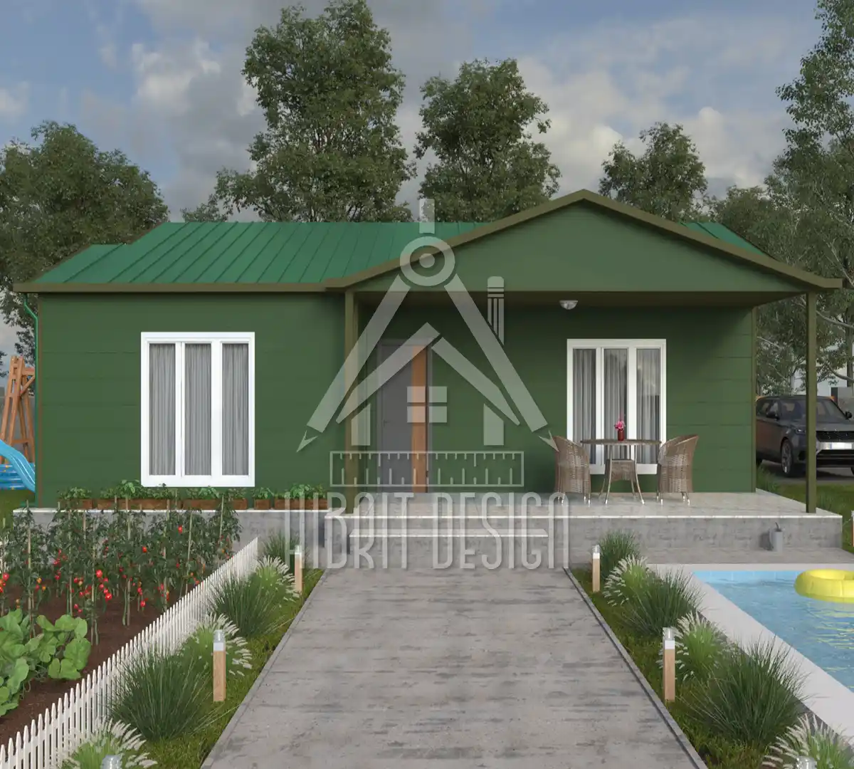 Tek katlı prefabrik ev hd 127