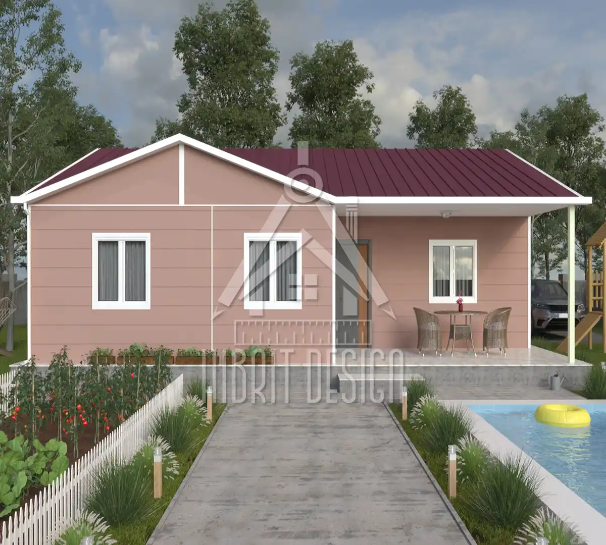 Tek katlı prefabrik ev hd 130